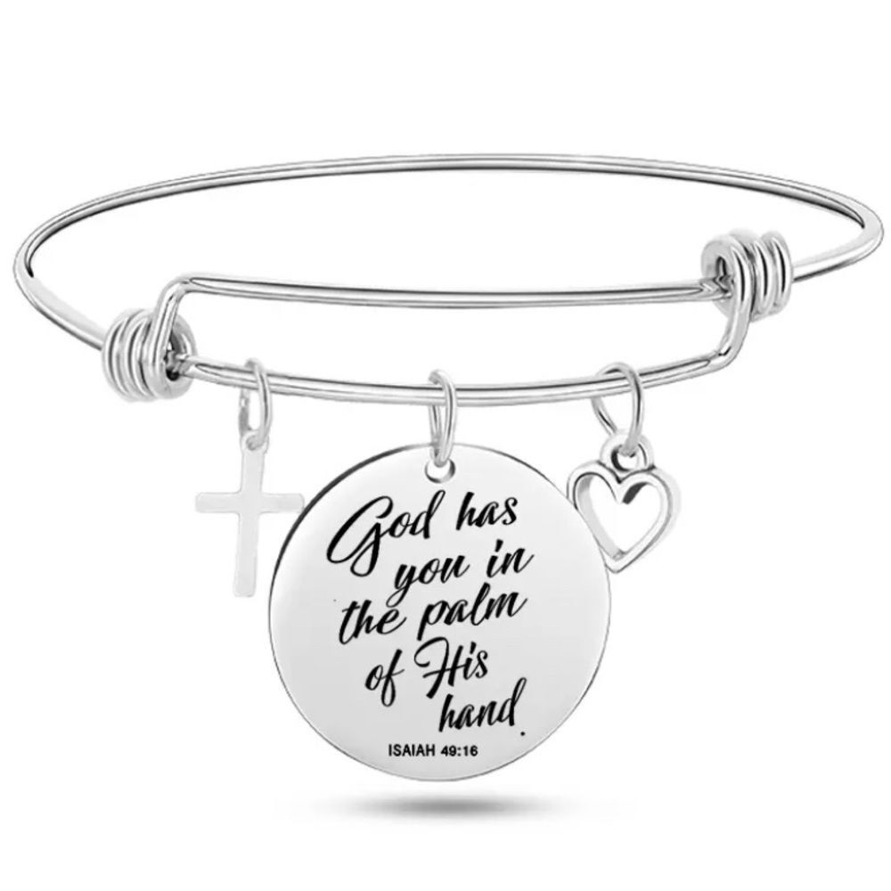 BibleโScripture Charm Bracelet Is 49:16